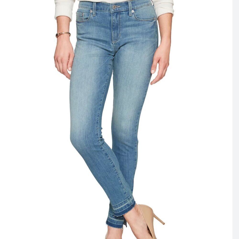 Banana Republic Women's Size 29/8 Blue Side Slit Skinny Jeans
